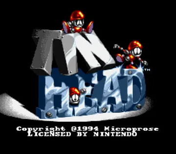 Tinhead (Europe) (Proto) screen shot title